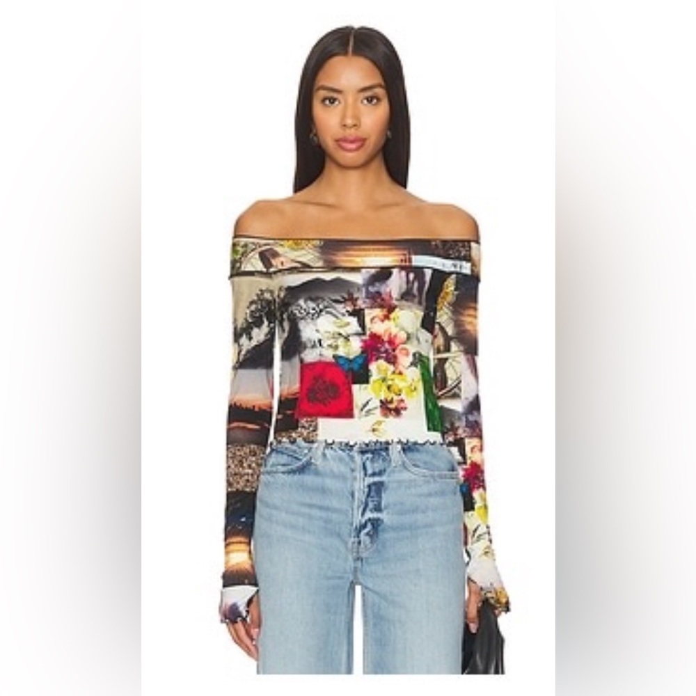 NWT Alice + Olivia Dorinda top in Eco Fushion